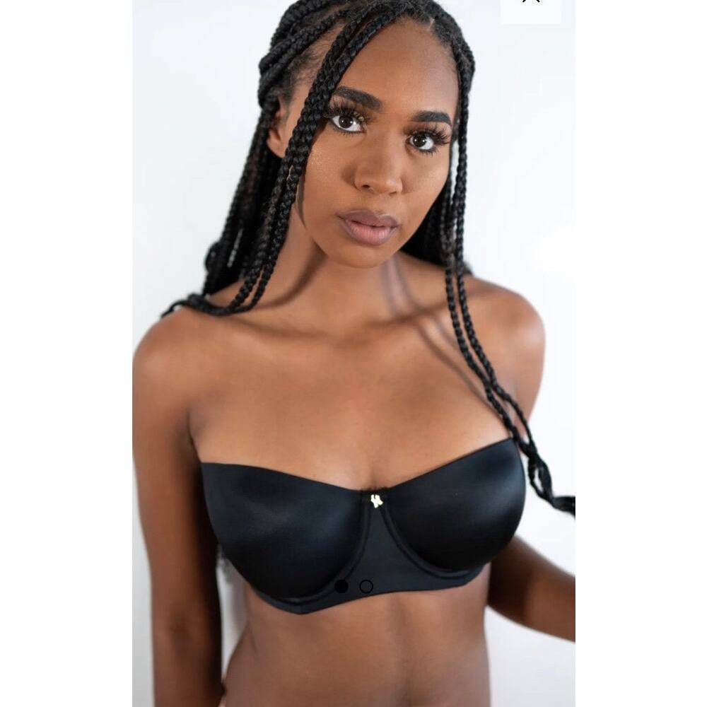 Savage X Fenty Black Strapless  Balconette Bra Size 32C
